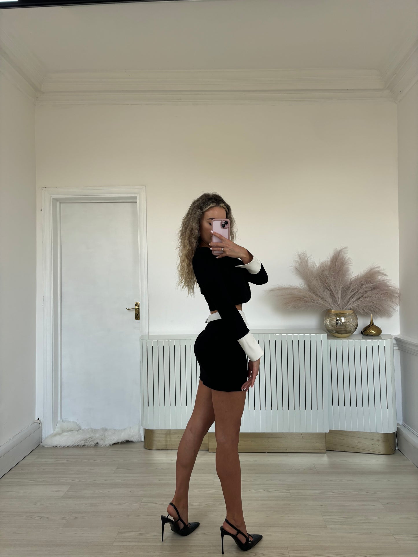 Black and white two piece set