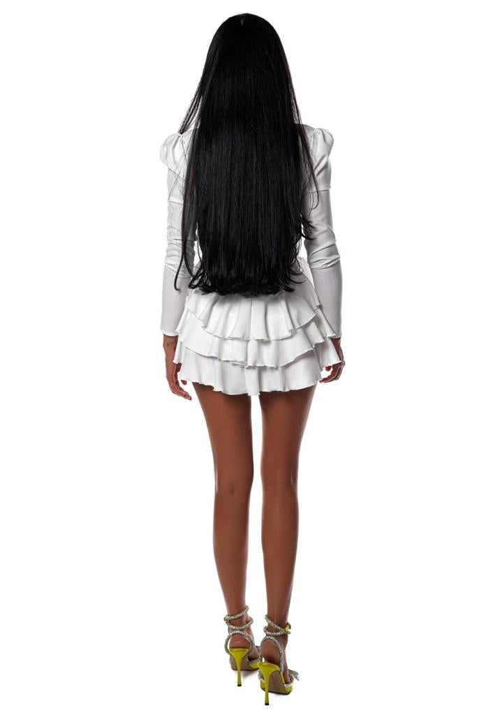 BUTTERFLY WHITE ruffled dress
