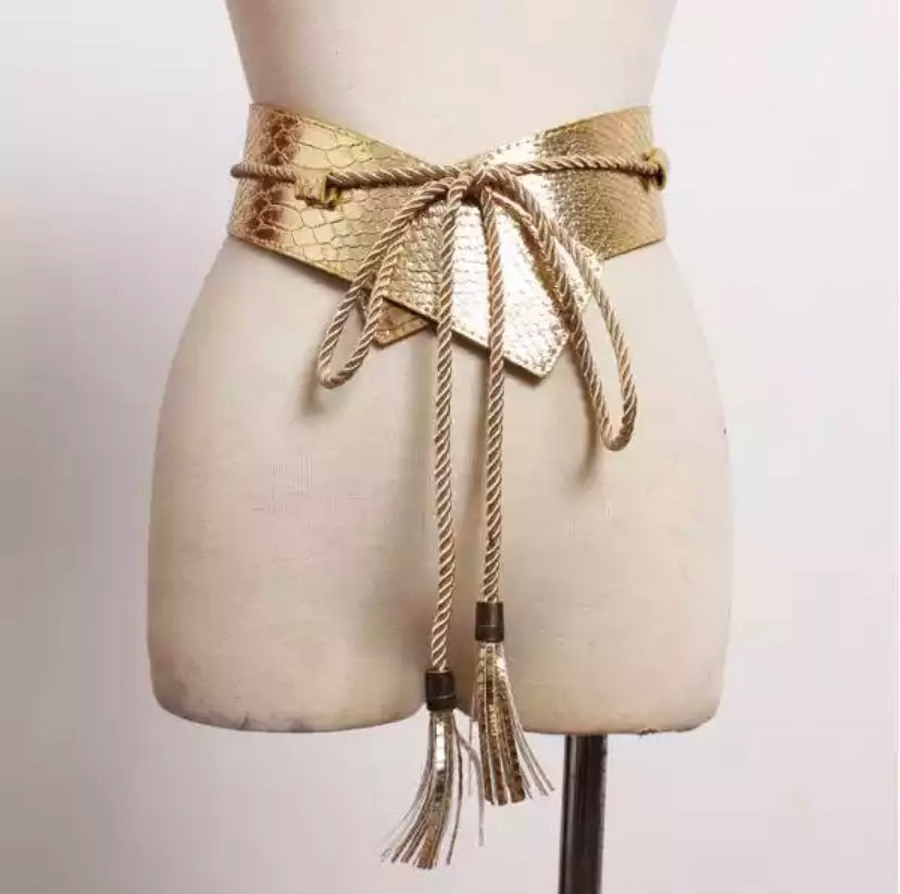 Thick hot sale gold belt