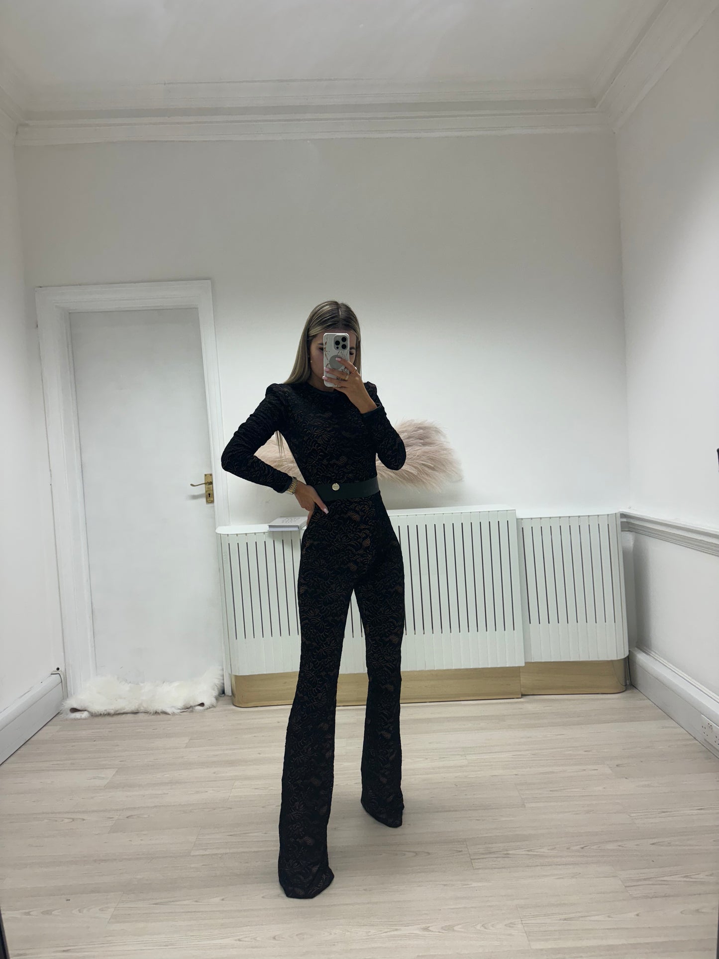 Lace jumpsuit black