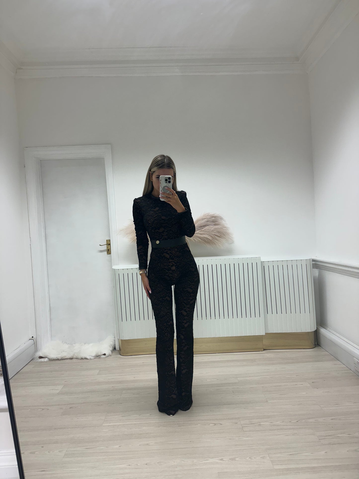 Lace jumpsuit black