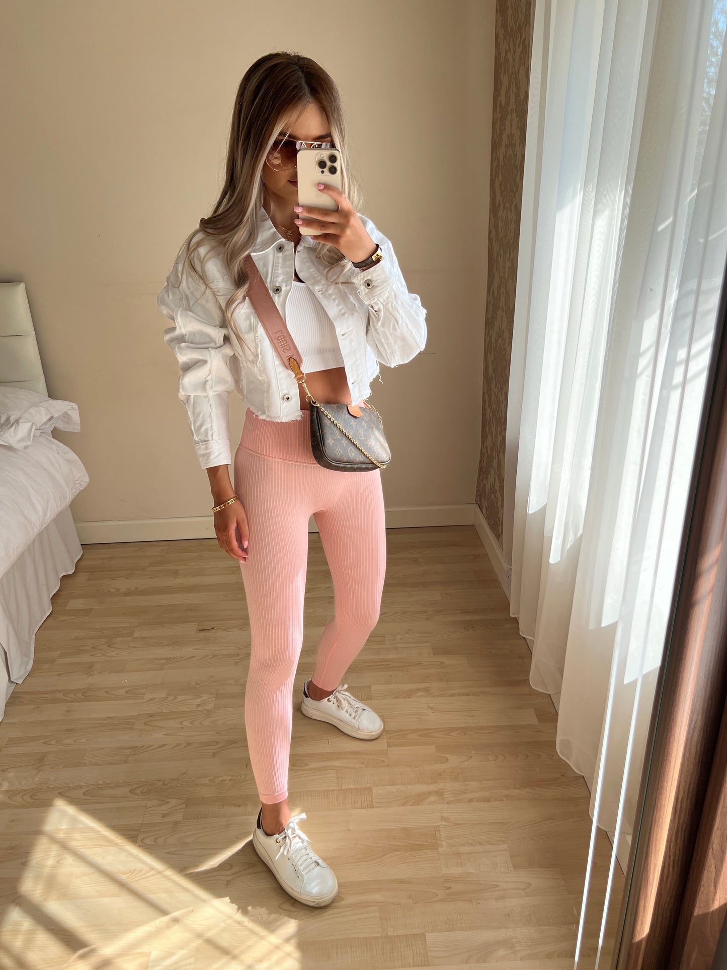White ripped jeans jacket